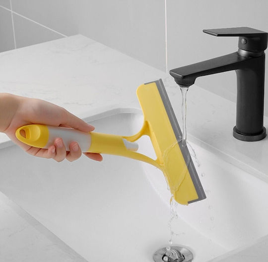 Răzuitor De Curățare 3 În 1 Alista Home Multifuncțional Pentru Casă Mașină Sticlă Cu Pulverizator Răzuitor Din Silicon Burete 21,5 X 25,7 Cm Galben