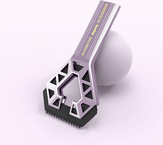 Răzuitoare de Zăpadă Auto cu Două Capete Alista Home Universal pentru Îndepărtarea Zăpezii de pe Mașină Mâner Ergonomic Detasabil Geamuri Caroserie Ușor de Folosit 61x12.5 Cm Violet