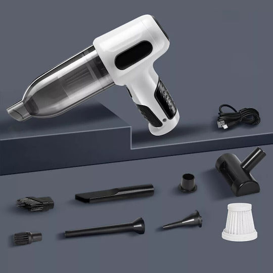 Alista Home Aspirator De Mână Și Suflantă Pentru Mașini 2 În 1 Reîncărcabil 12V 60W Alb
