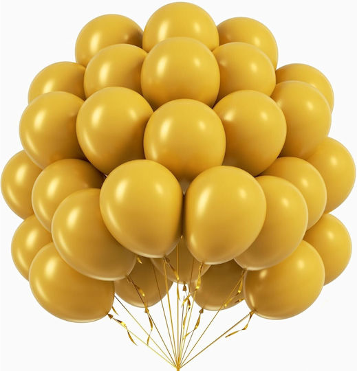 Set 12 Baloane Zi De Naștere Latex Galbene 13cm