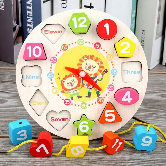 Alista Home Montessori Εκπαιδευτικό Παιχνίδι Εκμάθησης Ώρας από Ξύλο 126090