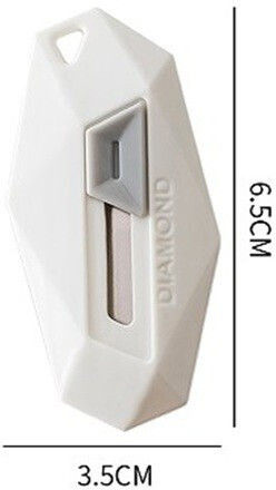 Cuțit De Tăiat Alista Home Vârf Rotunjit Feliat Tip Breloc 6.5x3.5 Cm Alb