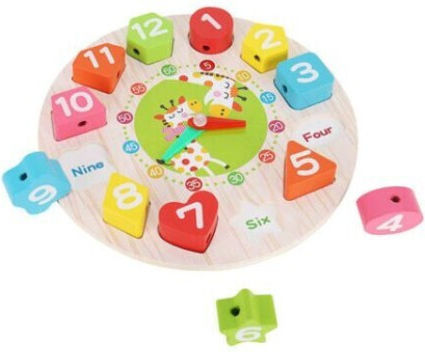 Alista Home Montessori Εκπαιδευτικό Παιχνίδι Εκμάθησης Ώρας από Ξύλο 126041