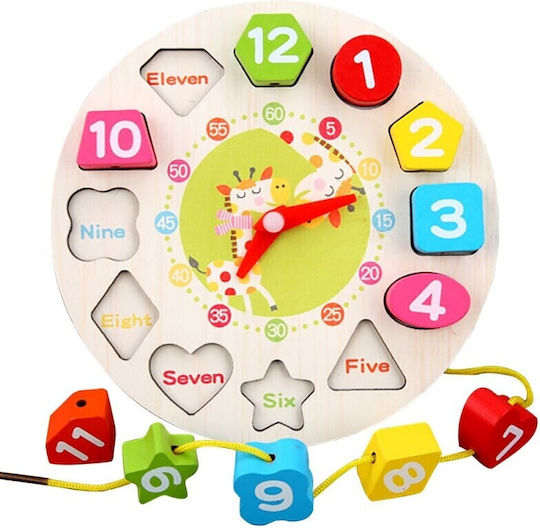 Alista Home Montessori Εκπαιδευτικό Παιχνίδι Εκμάθησης Ώρας από Ξύλο 126041