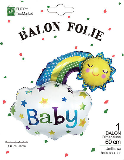 Baptism Balloon Foil Jumbo Blue 60cm