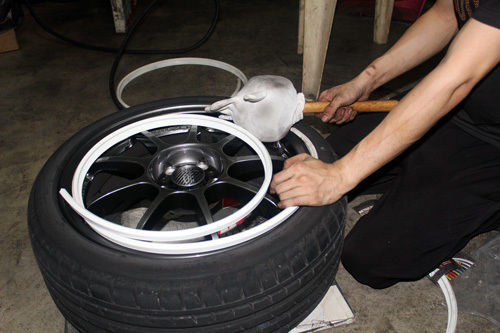 Premium Quality Rim Protection Set 4 Plastic Rings Blue Color