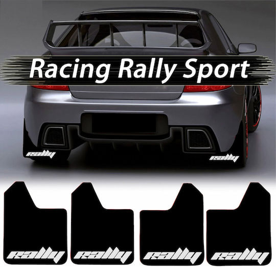 Set 4 Barițe Noroi Sport Din Cauciuc Pentru Mașini Universal Model Rally Mărime 30 X 23cm