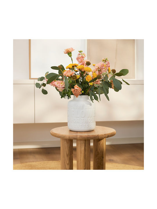 Raeder Decorative Porcelain Vase World Of Words White H21.4cm