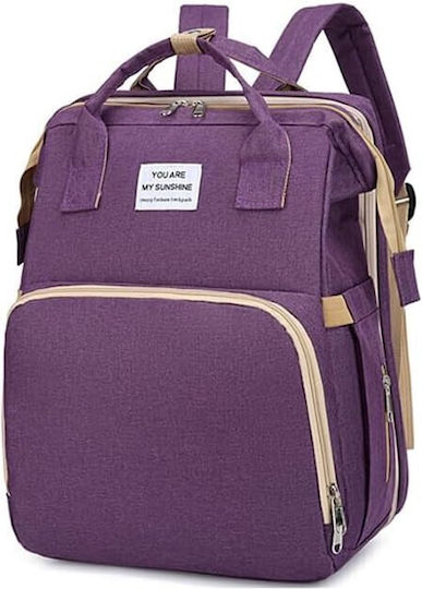 Alista Home Geantă pentru Scutece Tip Rucsac Violet 42x32x22cm
