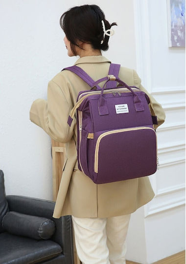 Alista Home Geantă pentru Scutece Tip Rucsac Violet 42x32x22cm