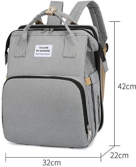 Alista Home Geantă-Rucsac Pentru Scutece Gri 42x32x22cm