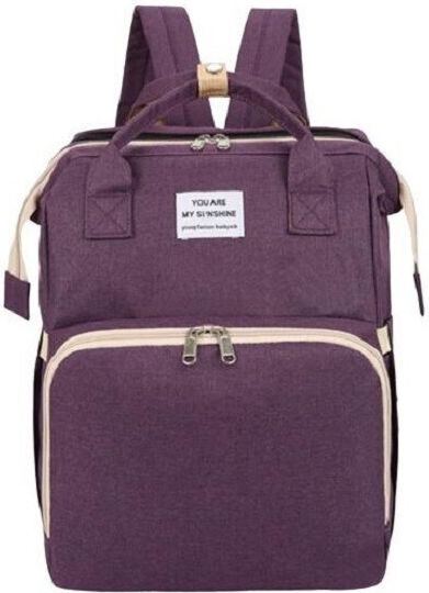 Alista Home Geantă pentru Scutece Tip Rucsac Violet 42x32x22cm