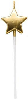 Lumânare De Tort Alista Home Model Stea Petrecere 8.5 X 3.2 Cm Aurie
