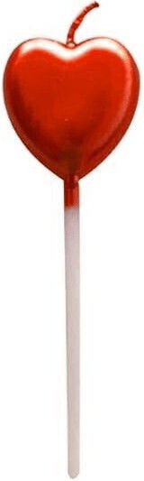 Lumânare De Tort Alista Home Model Inimă Petrecere 8.5 X 3 Cm Roșie
