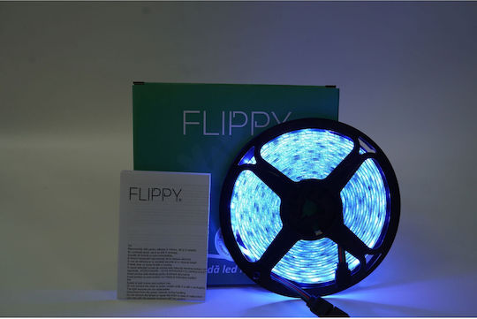 Alista Home Bandă LED TV RGB Rezistentă la Apă 5m Tip SMD5050 cu Sursă de Alimentare și Telecomandă
