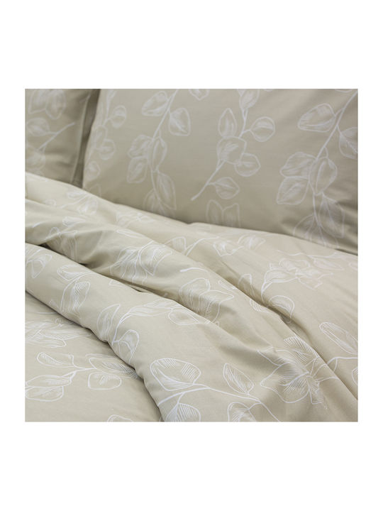 Lino Home Σετ Σεντόνια Μονά 170x260εκ. Μπεζ (3τμχ)