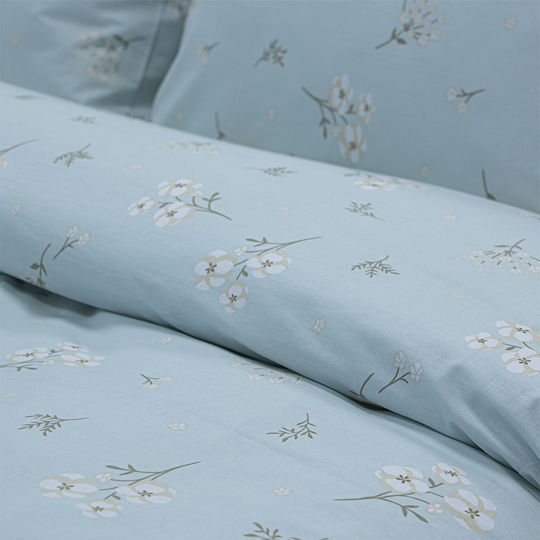 Lino Home Set Bettlaken Einzelbett 170x260cm Grün 3 Stück