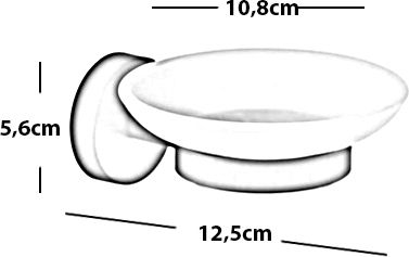 Gedy Wall Mounted Black Soap Dish