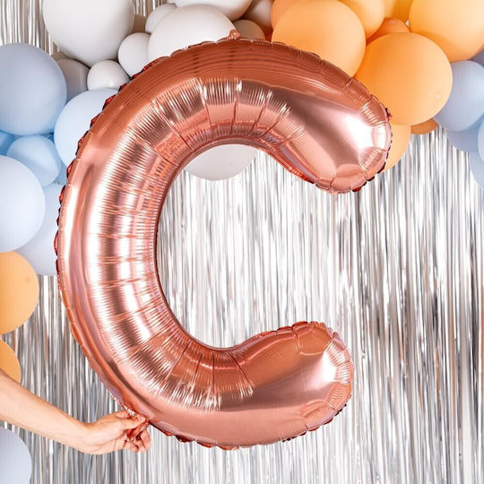 Letter C Foil Jumbo Rose Gold 80cm