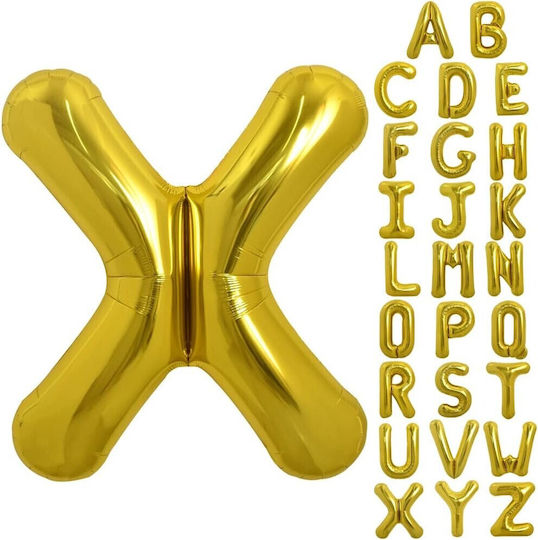 Γράμμα Χ Foil Jumbo Χρυσό 80εκ.