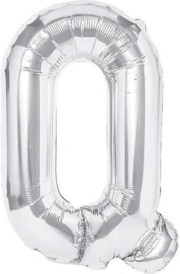 Scrisoare Q Folie Jumbo Argintie 80 cm