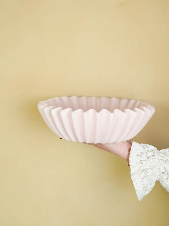 Beauty Home Dekorative Schale Keramik Rosa 29,5x29,5x9cm