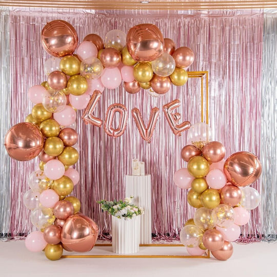 Scrisoare V Folie Rose Gold 40 cm