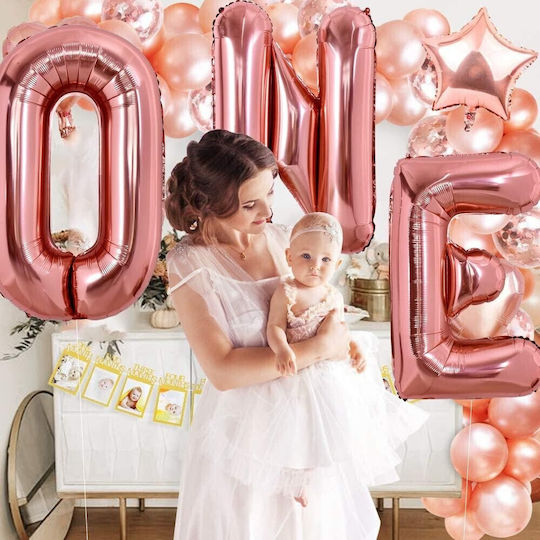 Scrisoare Ε Folie Jumbo Rose Gold 100 cm