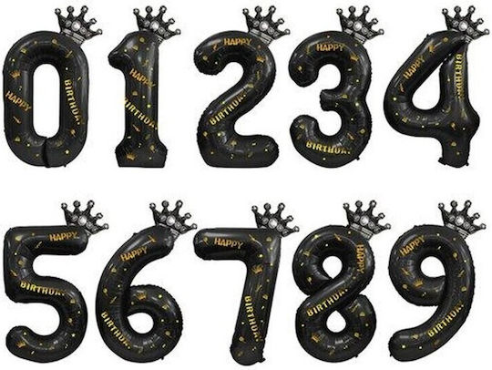 Number 1 Foil Jumbo Black 100cm