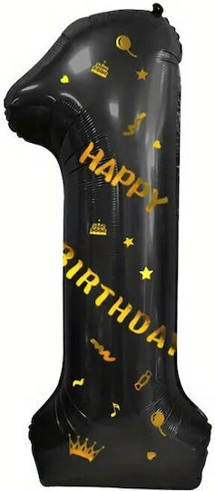Number 1 Foil Jumbo Black 100cm