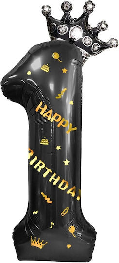 Number 1 Foil Jumbo Black 100cm
