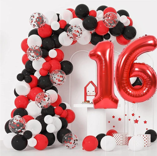 Number 6 Foil Red 40cm