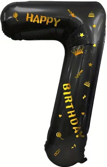 Număr 7 Folie Jumbo Neagră 100 cm