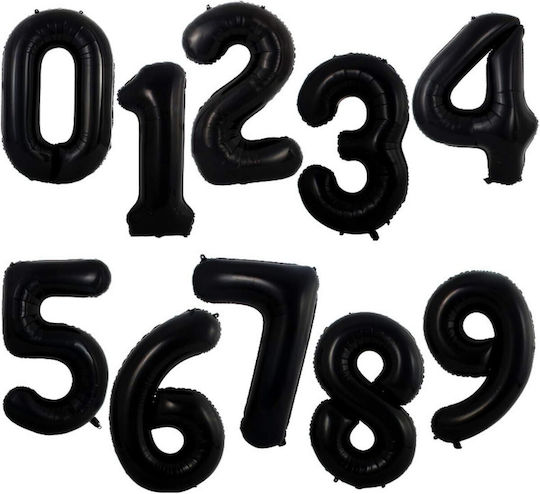 Number 6 Foil Jumbo Black 100cm