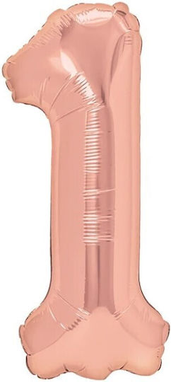 Număr 1 Folie Rose Gold 40 cm