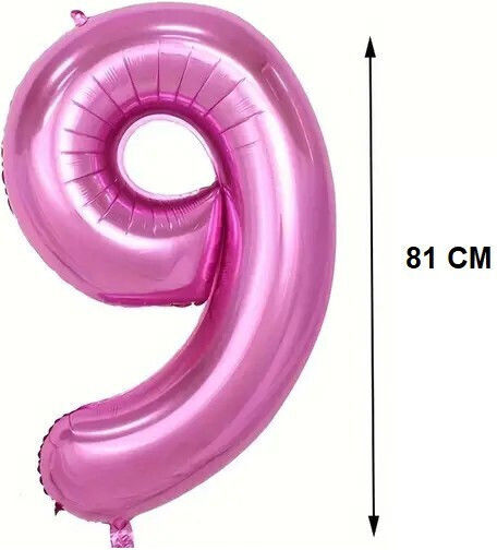 Anzahl 9 Folie Jumbo Lila 81cm