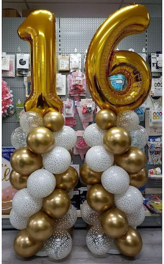 Număr 1 Folie Jumbo Auriu 100 cm