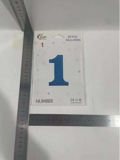 Αριθμός 1 Foil Jumbo Μπλε 81εκ.