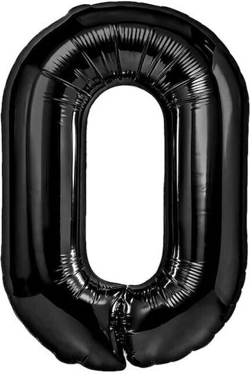 Number 0 Foil Jumbo Black 80cm