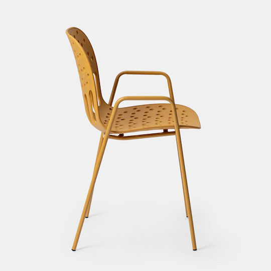 Outdoor Chair Polypropylene Lido Mustard 4pcs 57x55.5x80cm