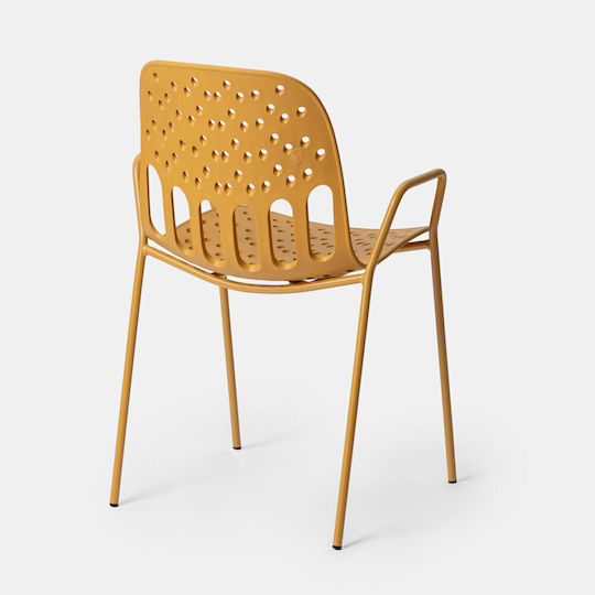 Outdoor Chair Polypropylene Lido Mustard 4pcs 57x55.5x80cm