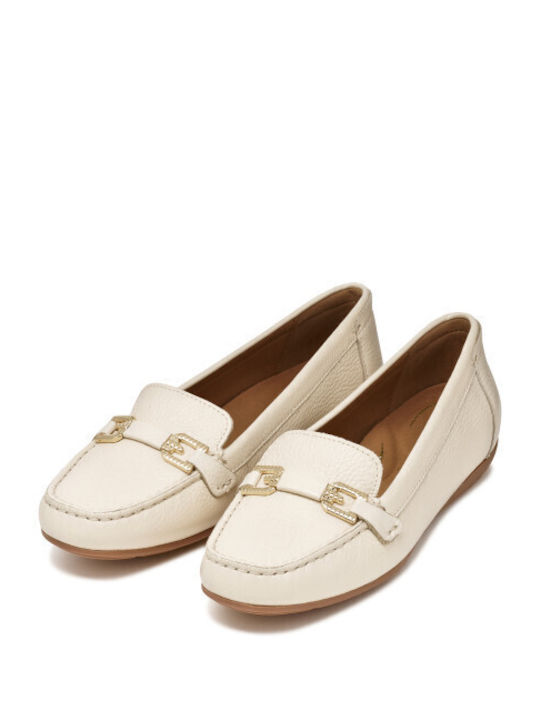 Annytah.moc Leather Women's Loafers in Beige Color
