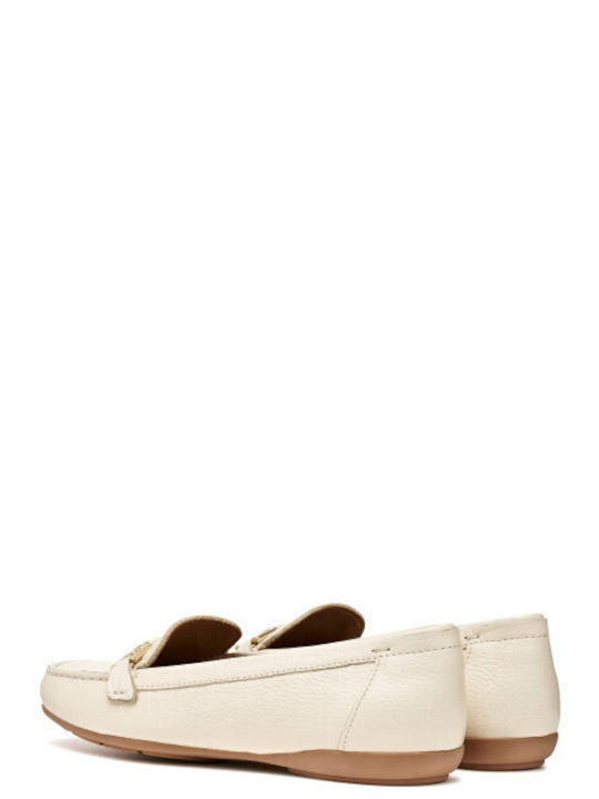 Annytah.moc Leather Women's Loafers in Beige Color