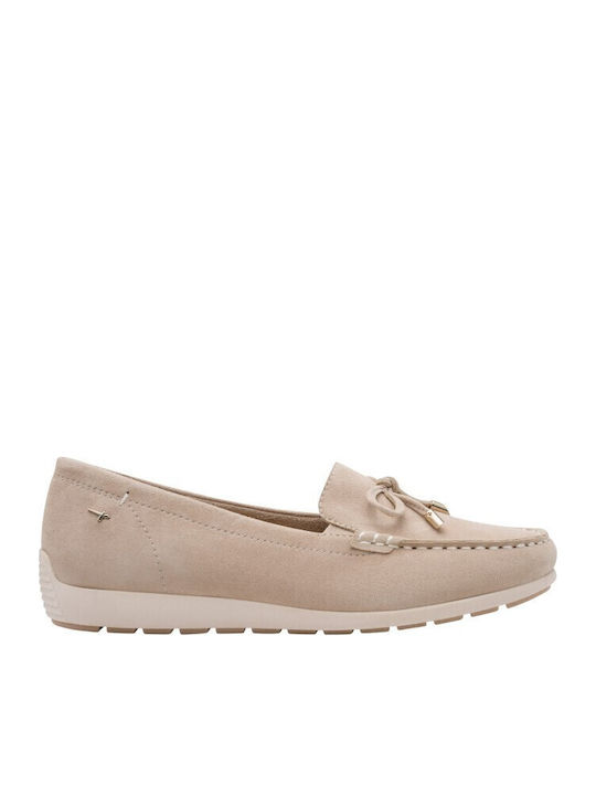 Women's Moccasins in Beige Color
