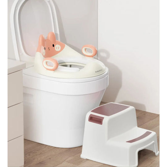 Alista Home Scaun De Toaletă Pentru Copii Mic Roz Cu Mânere Și Pernuță