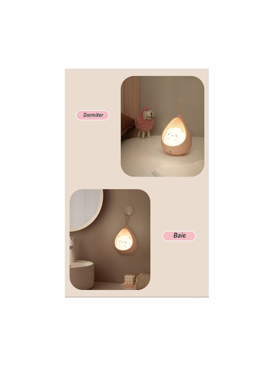 Alista Home Lămpi De Veghe Pentru Copii Led Usb Roz Cu Senzor