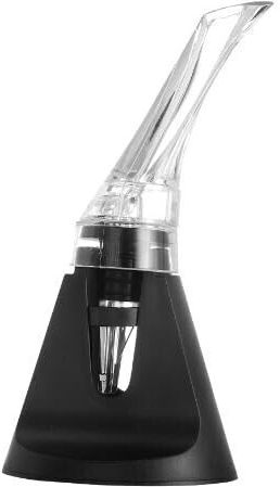 Aerator Turnător Vin 2în1 Alista Home Decantare Fără Picurare Fără Vărsare 18x10x8cm Negru