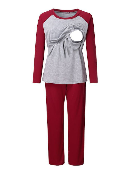 Queen Mother Maternity and Nursing Pajama Set Brondo Gray
