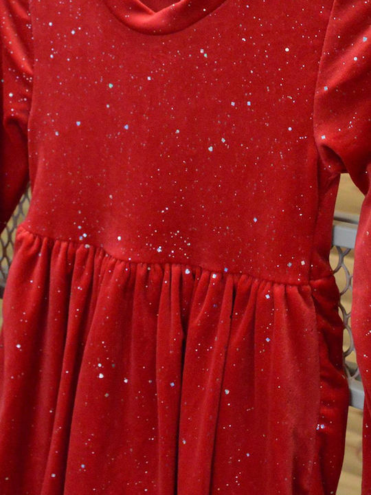 Rochie Fete Mânecă Lungă Roșie