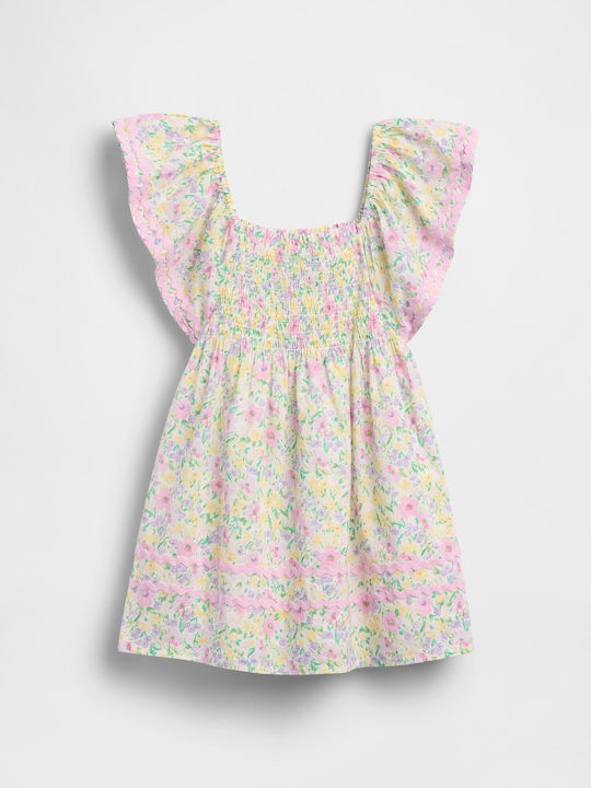Mädchenkleid Blumen Mehrfarbig